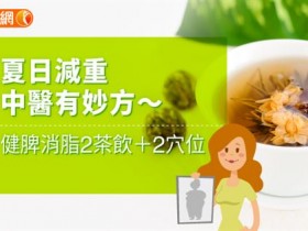 夏日减重中医有妙方〜健脾消脂2茶饮+2穴位
